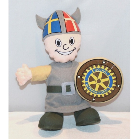 Other - vintage Rotary Club International 12" plush Viking Crusader Soldier
